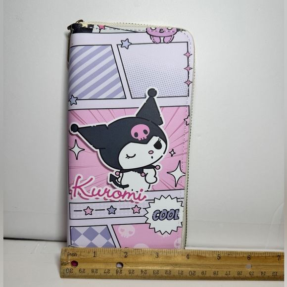 Pink and White Kuromi Phone Case with Zipper Closure - Picture 4 of 7